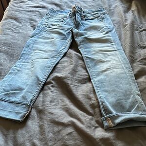 American Eagle Outfitters Light Blue Cropped Jeans